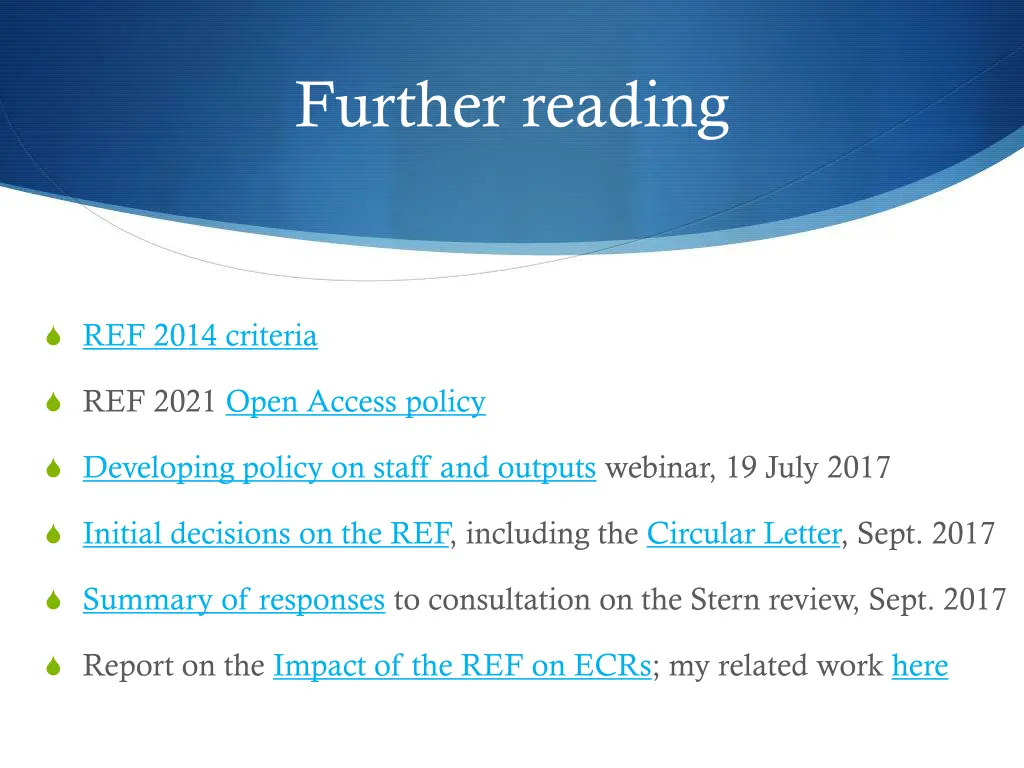 further reading