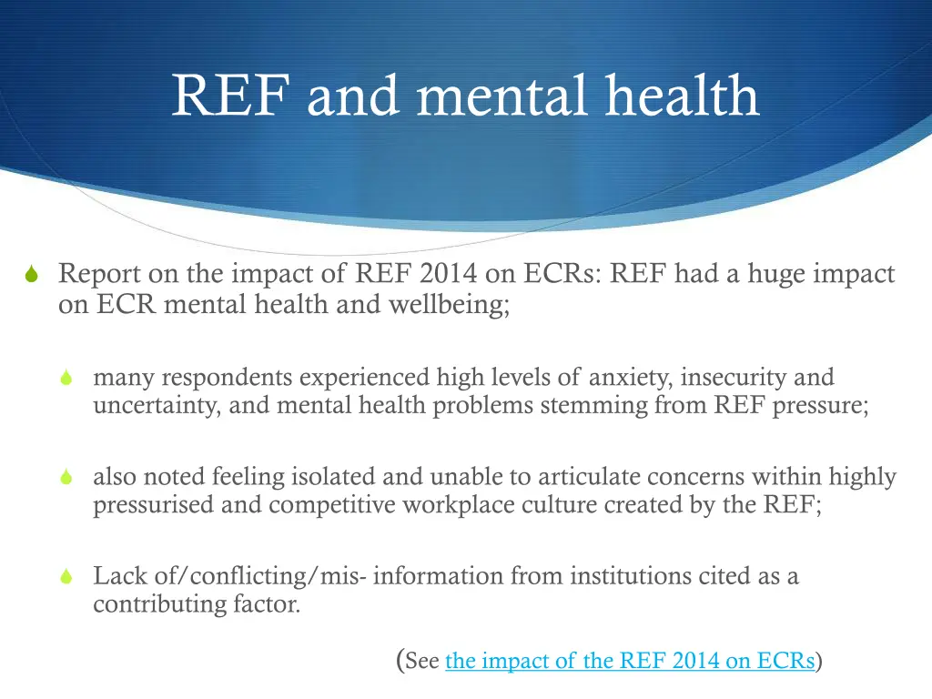 ref and mental health