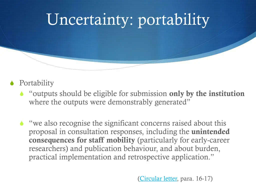 uncertainty portability