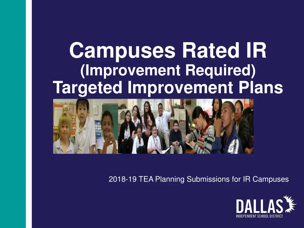 campuses rated ir improvement required targeted