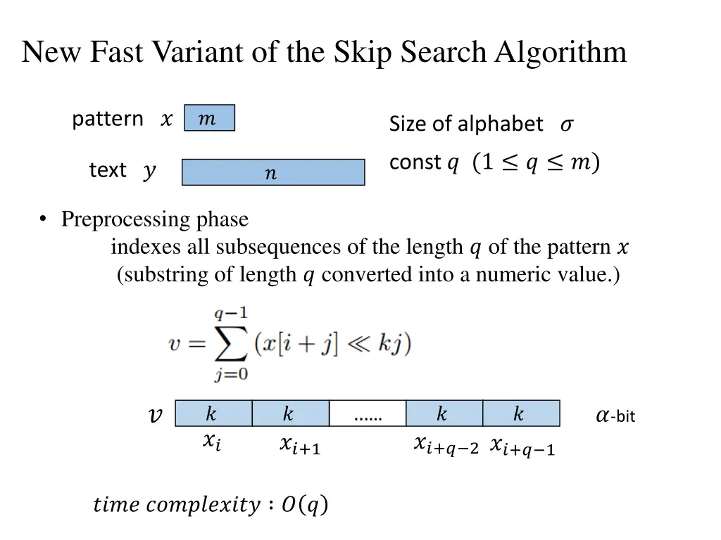 new fast variant of the skip search algorithm