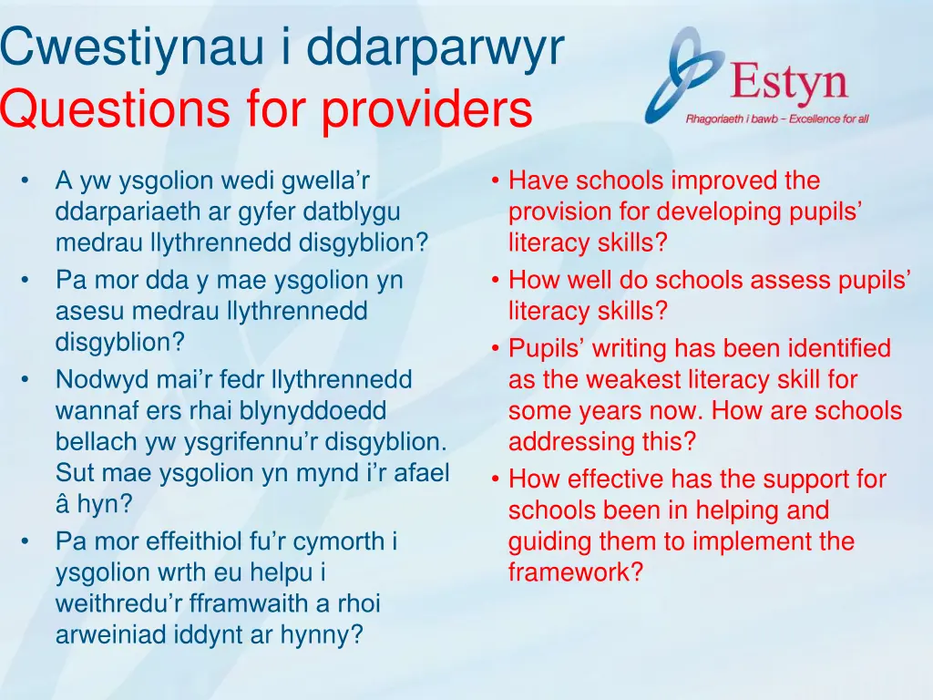 cwestiynau i ddarparwyr questions for providers 1