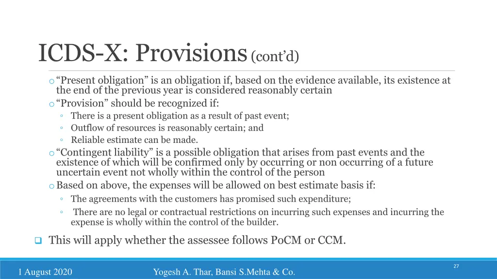 icds x provisions cont d