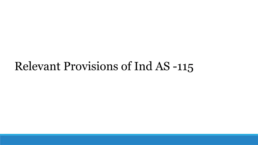 relevant provisions of ind as 115