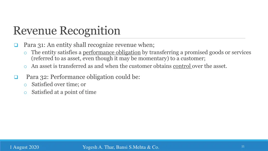 revenue recognition