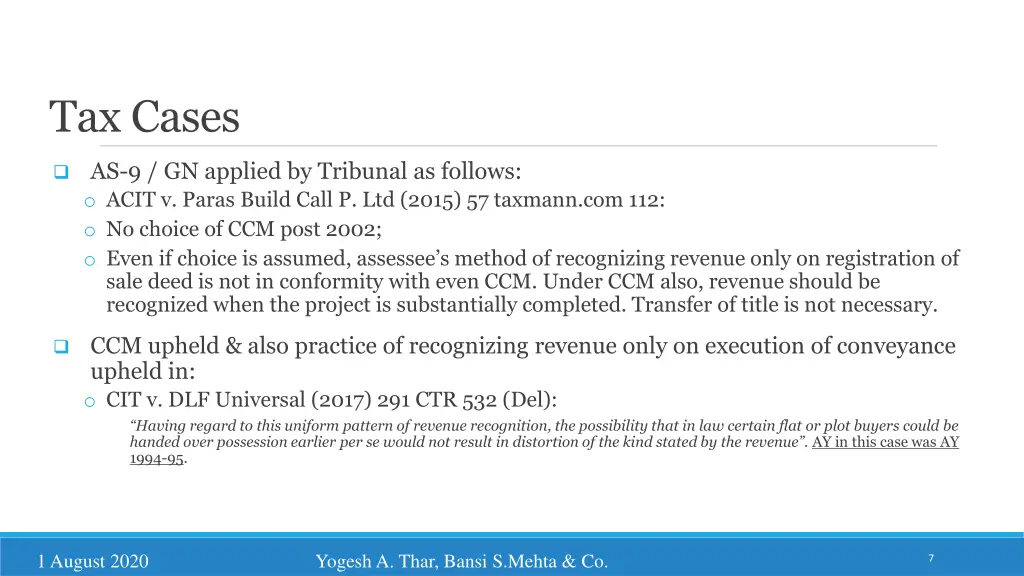 tax cases