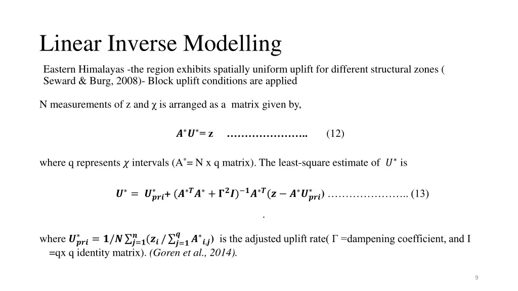 linear inverse modelling 1