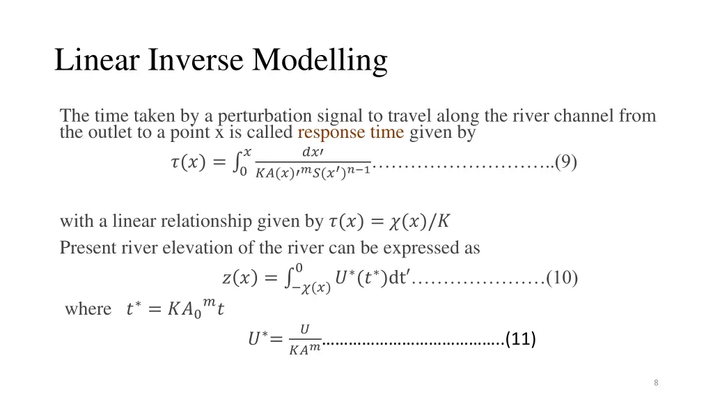 linear inverse modelling