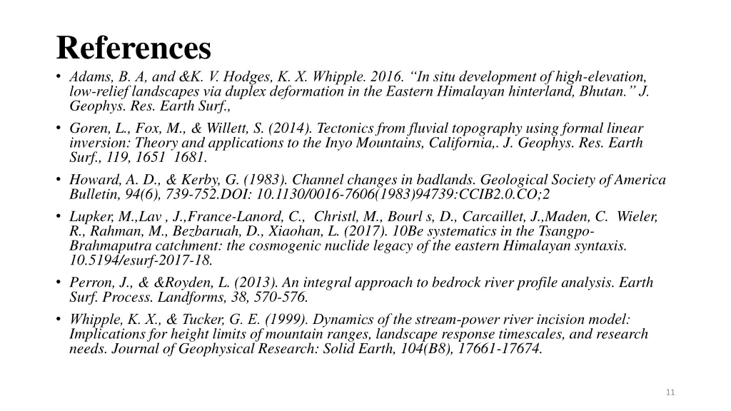 references adams b a and k v hodges k x whipple