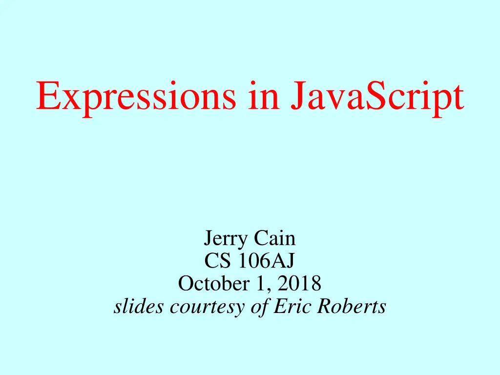 expressions in javascript