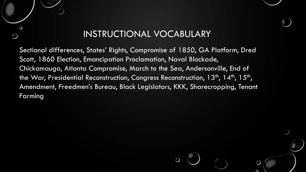 instructional vocabulary