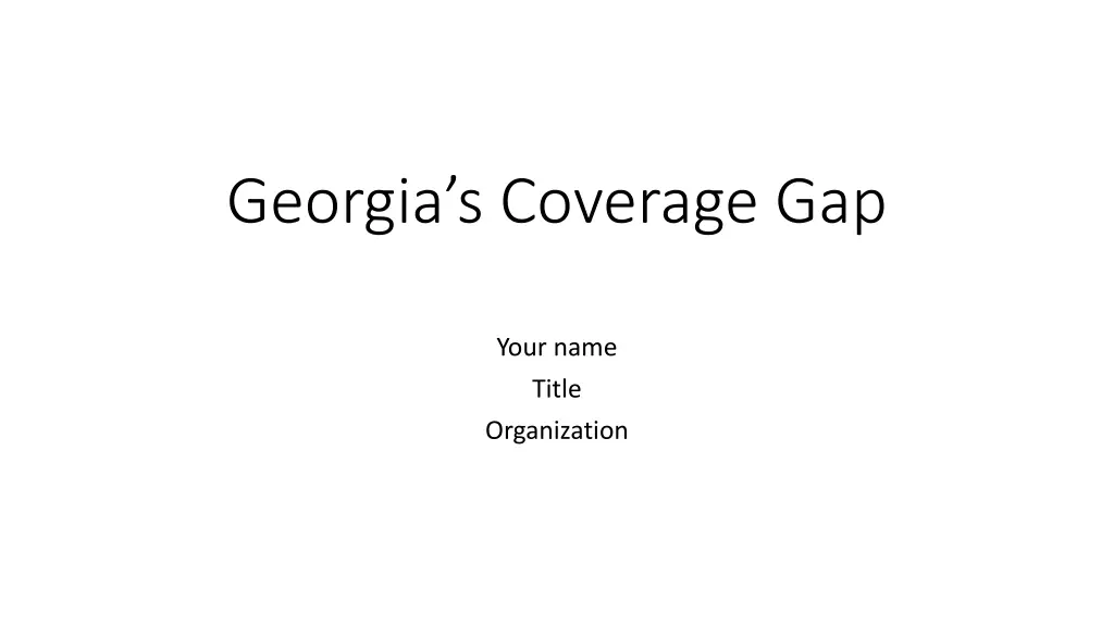 georgia s coverage gap