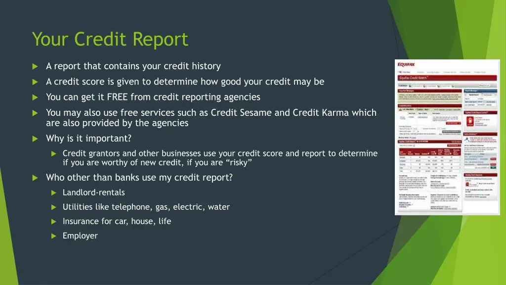 your credit report