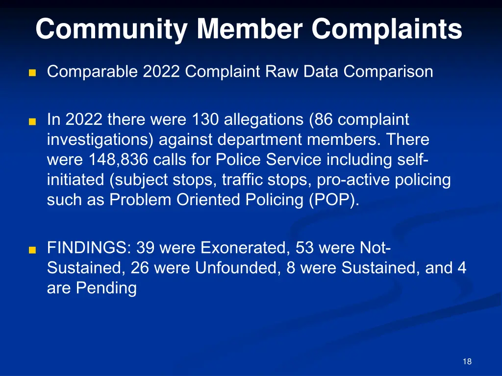 community member complaints 1
