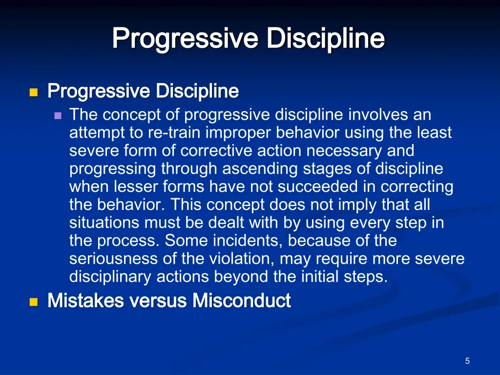 progressive discipline progressive discipline