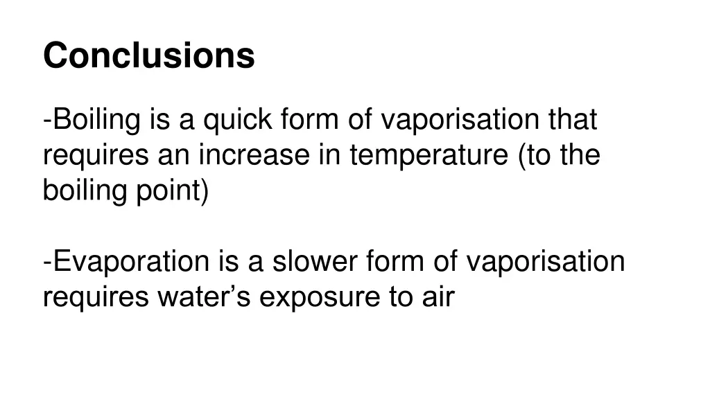 conclusions