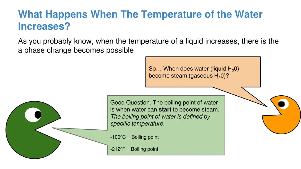 what happens when the temperature of the water