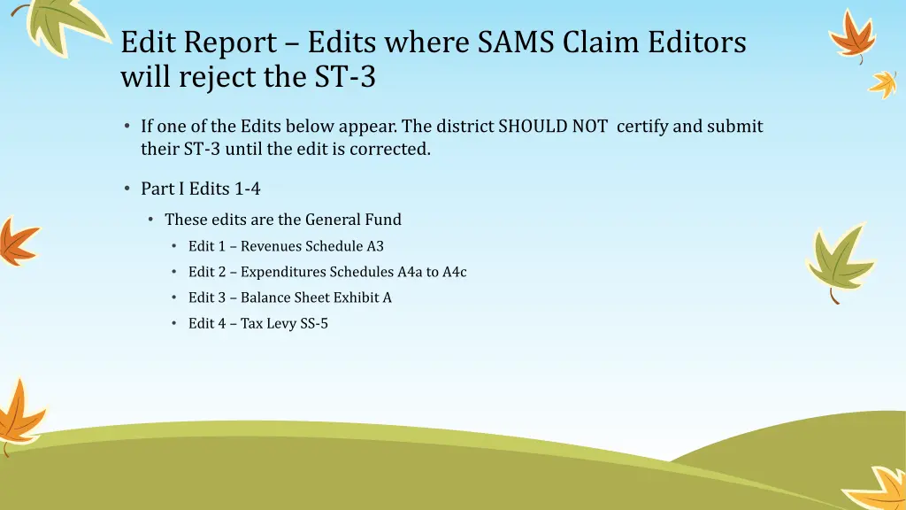 edit report edits where sams claim editors will