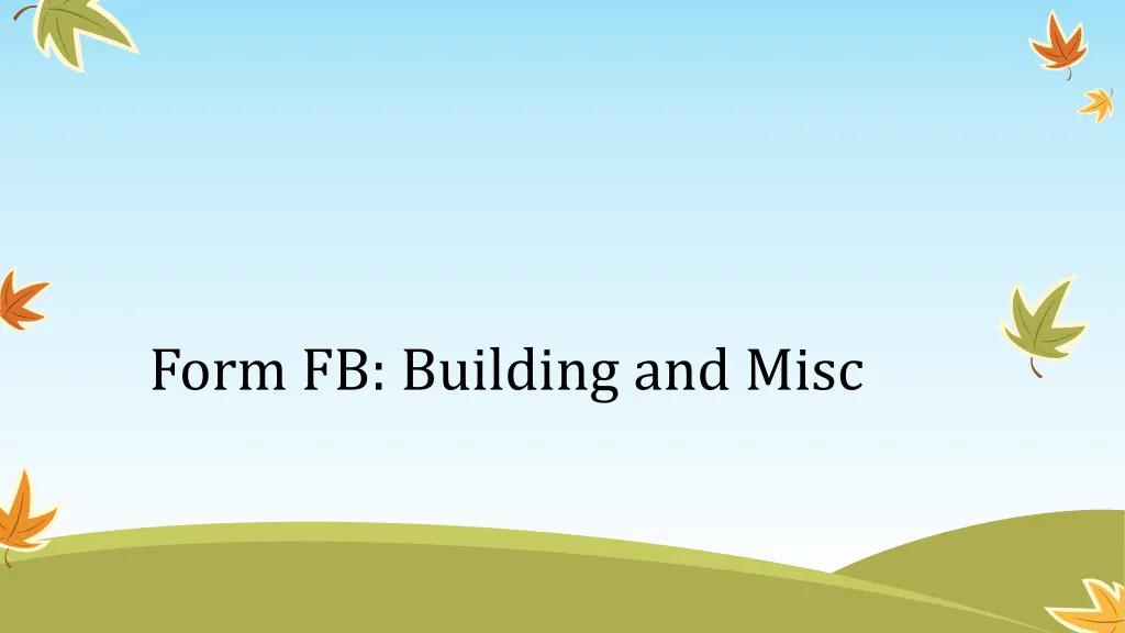 form fb building and misc