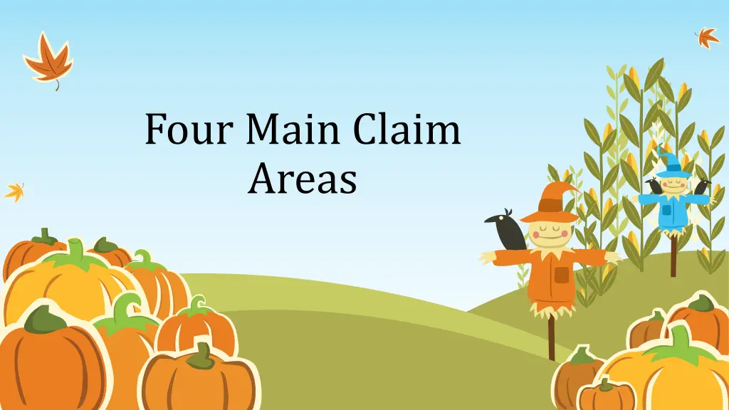 four main claim areas