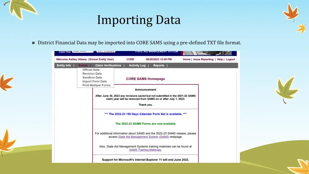 importing data