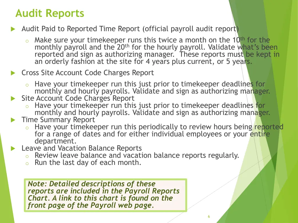 audit reports