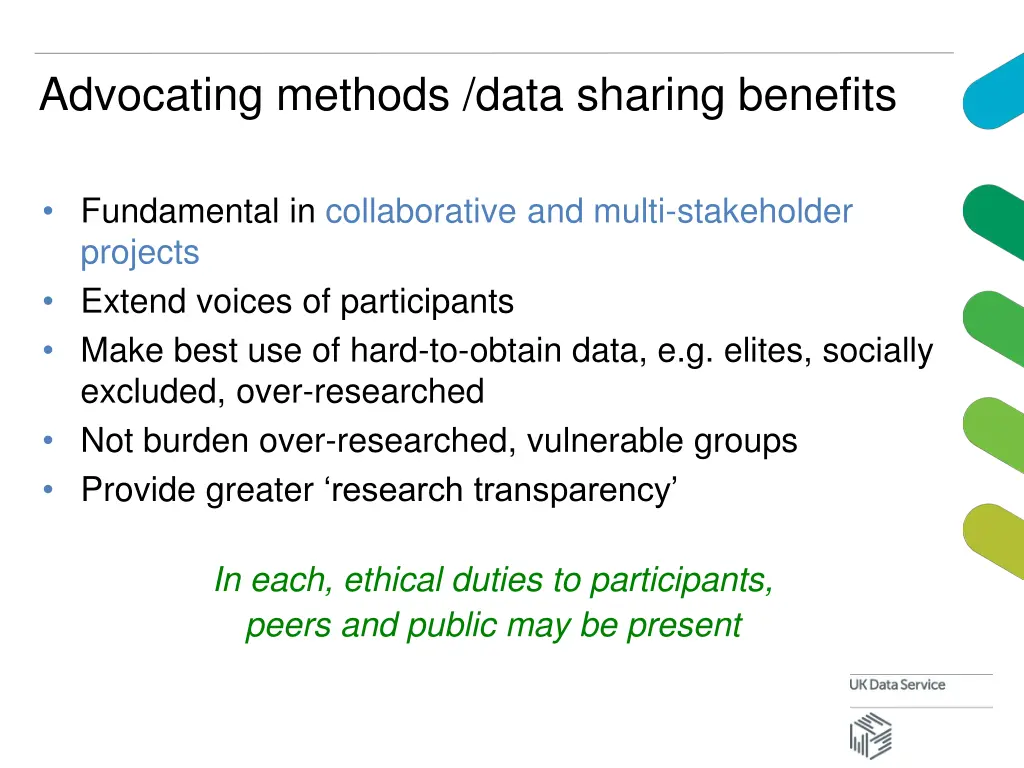 advocating methods data sharing benefits