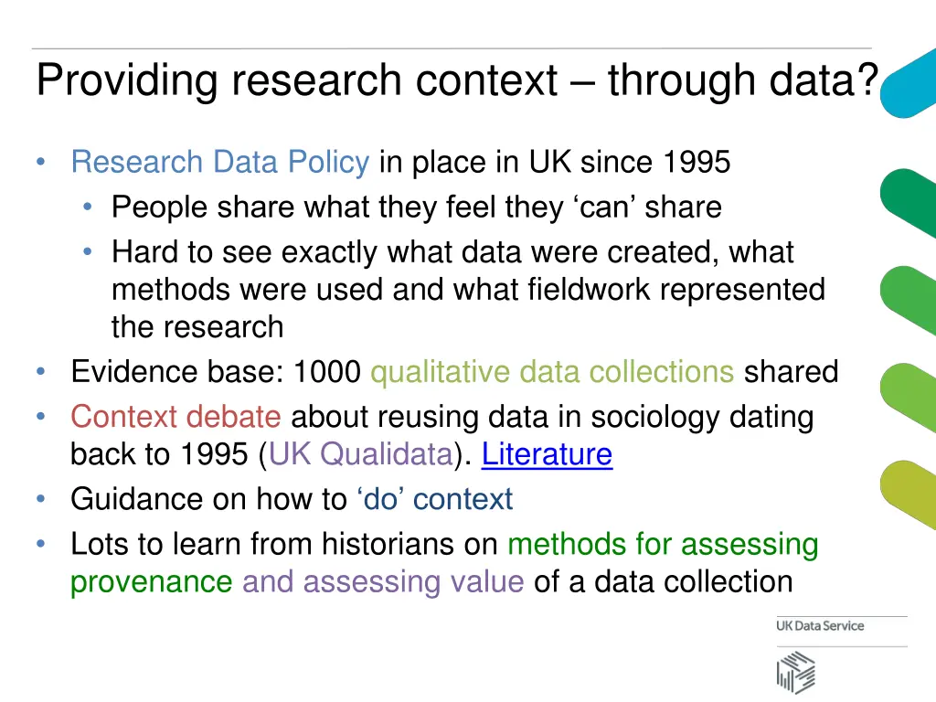 providing research context through data