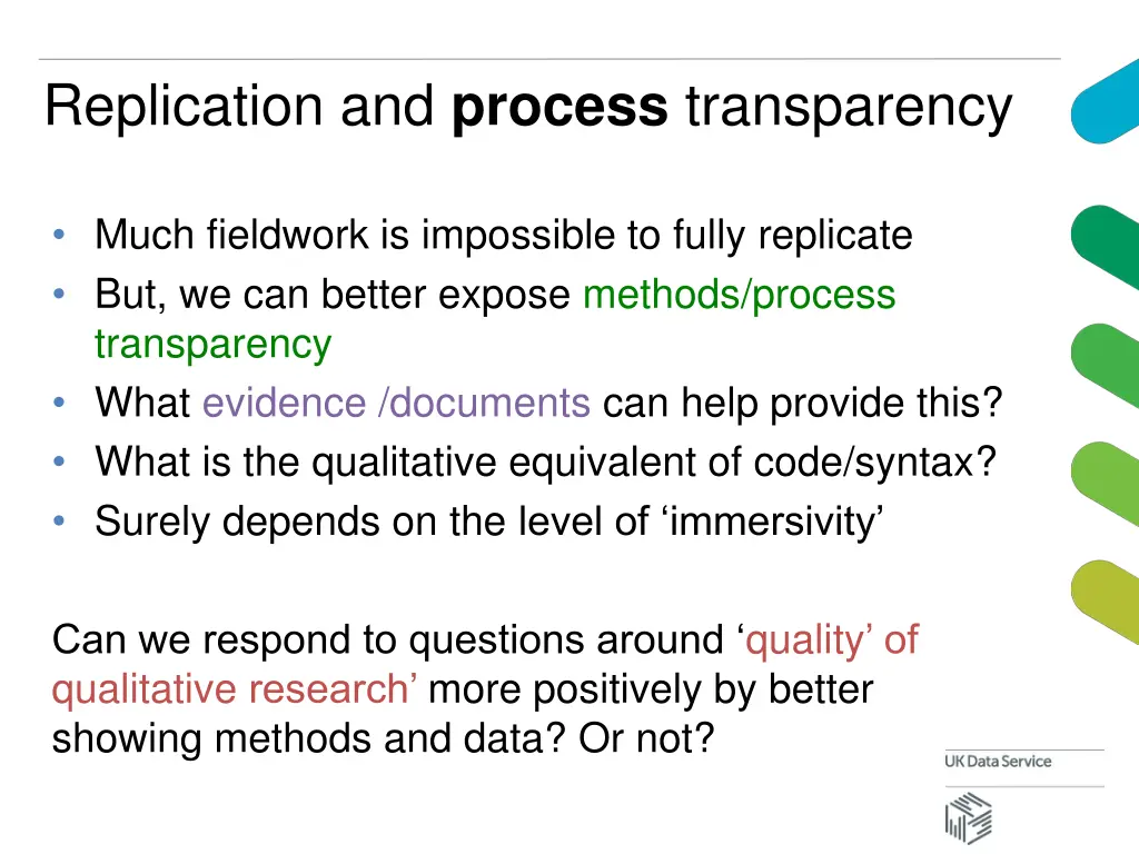 replication and process transparency