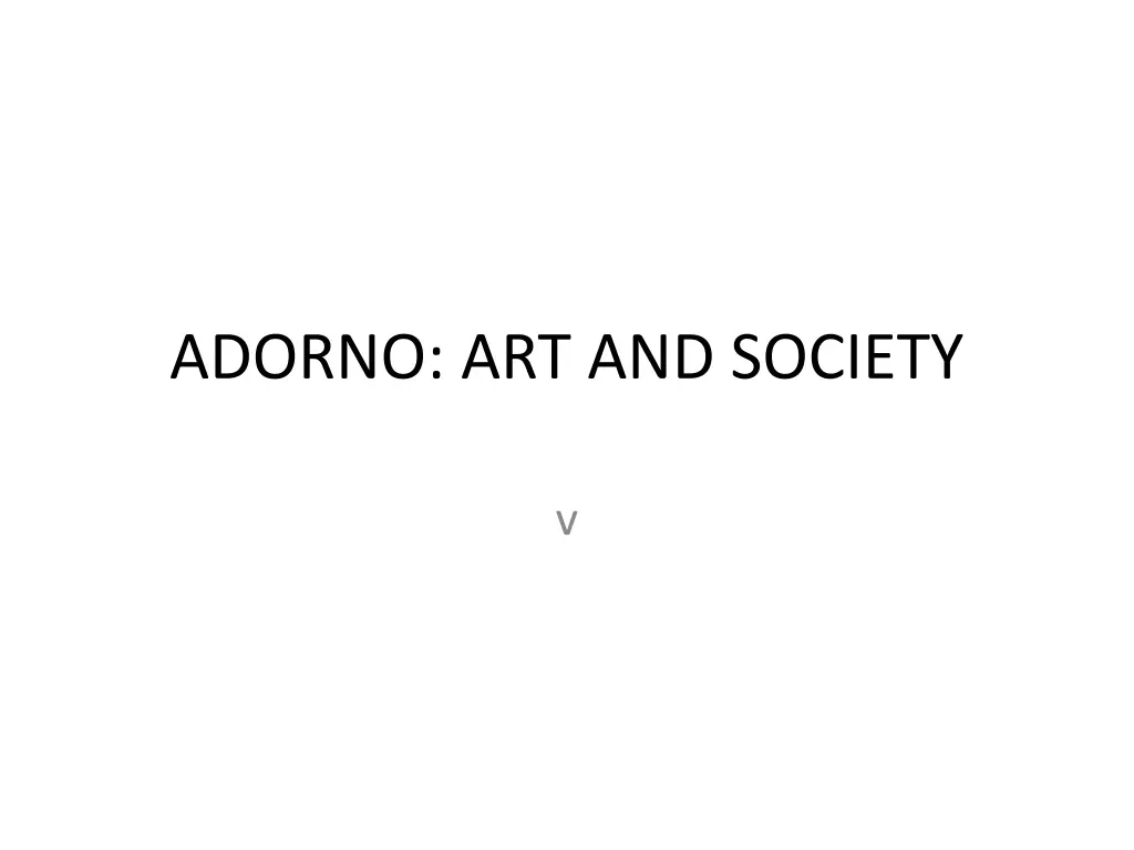 adorno art and society
