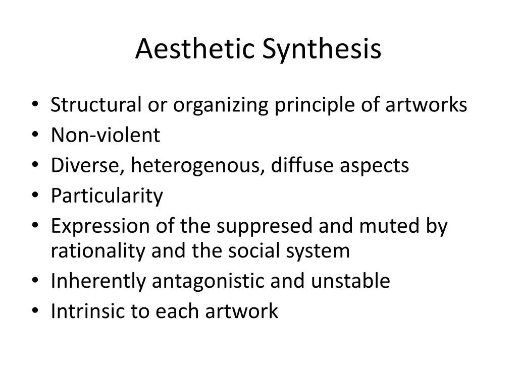 aesthetic synthesis