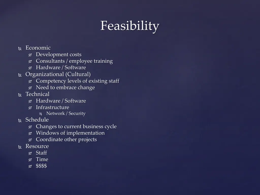 feasibility