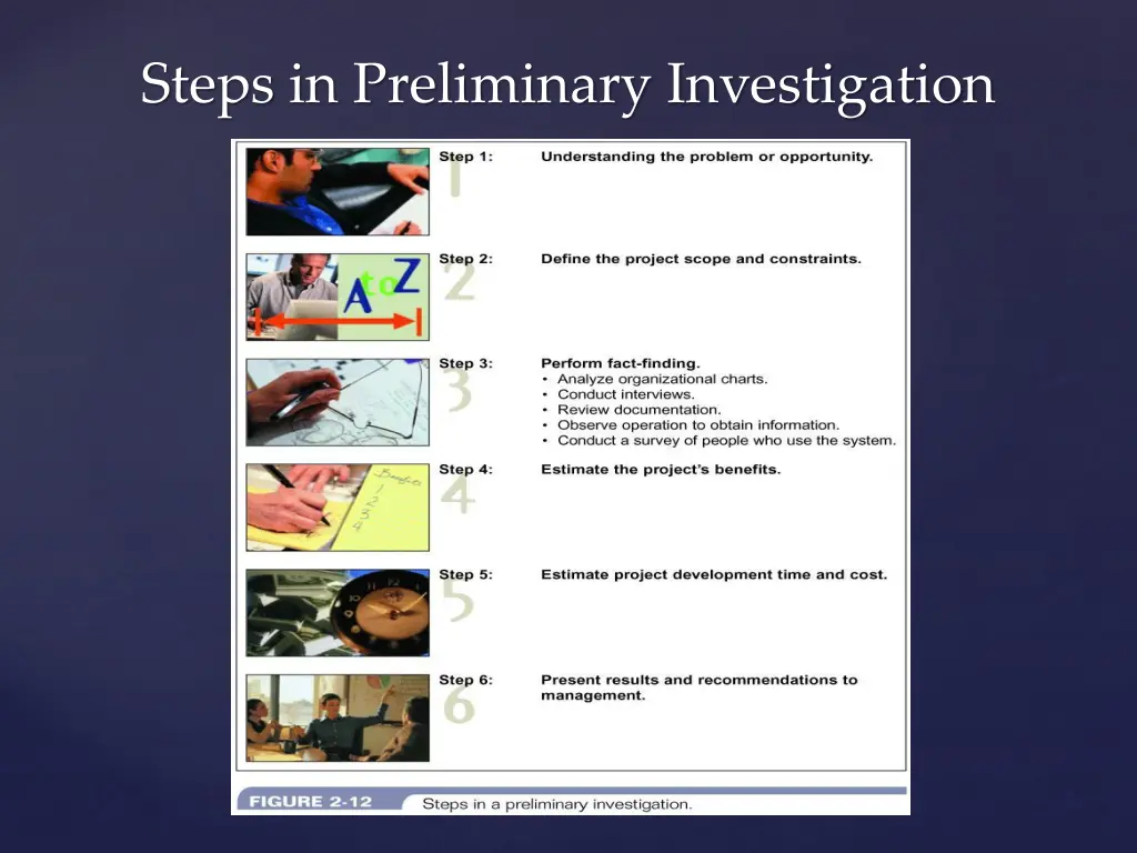 steps in preliminary investigation