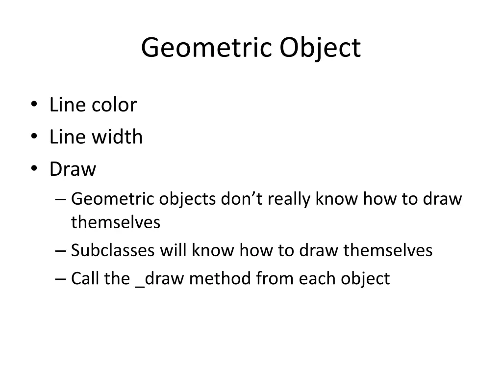 geometric object