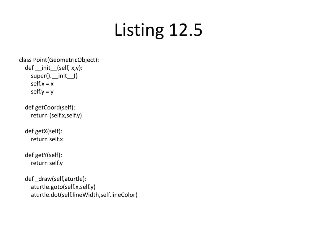 listing 12 5