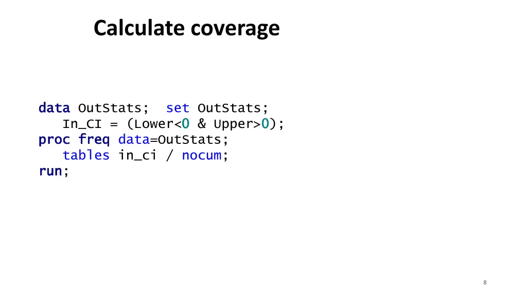 calculate coverage