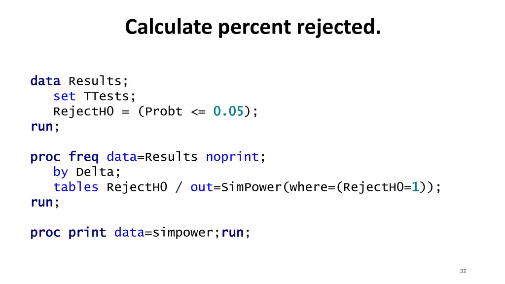 calculate percent rejected