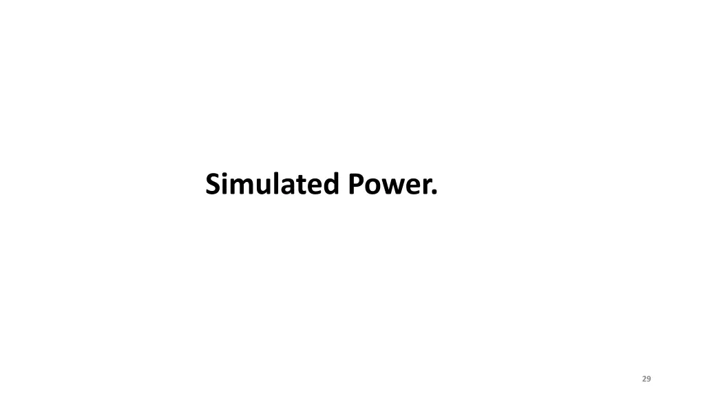 simulated power