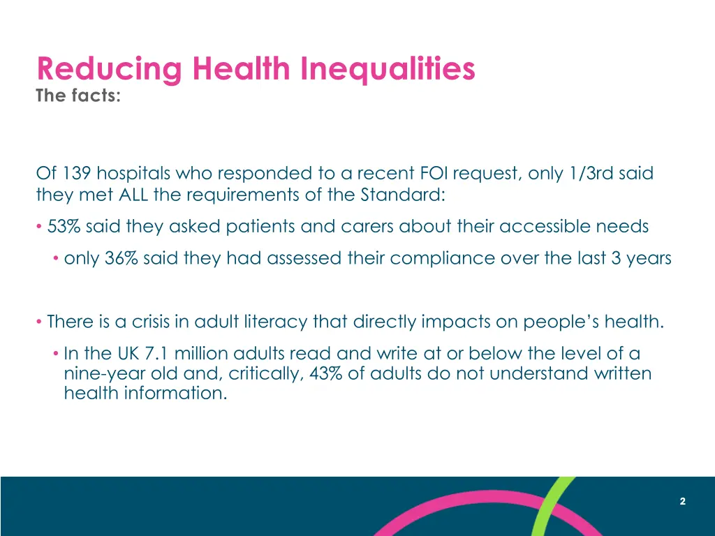 reducing health inequalities the facts