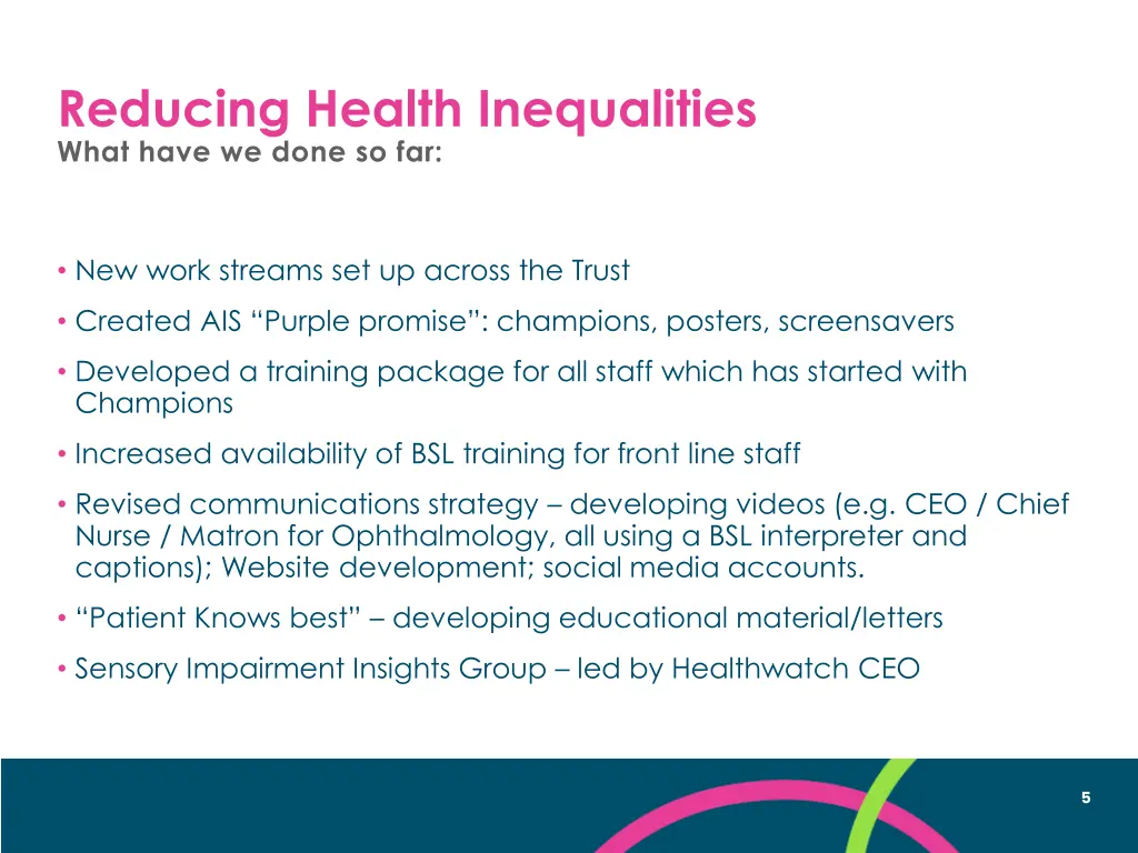 reducing health inequalities what have we done 1