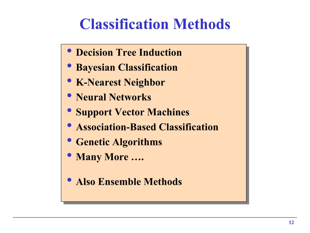 classification methods
