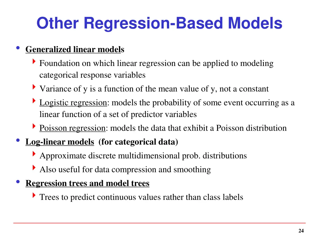 other regression based models