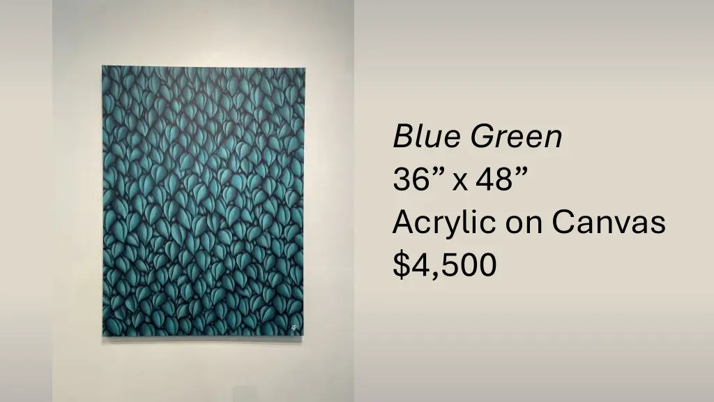 blue green 36 x 48 acrylic on canvas 4 500