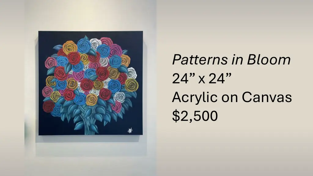 patterns in bloom 24 x 24 acrylic on canvas 2 500