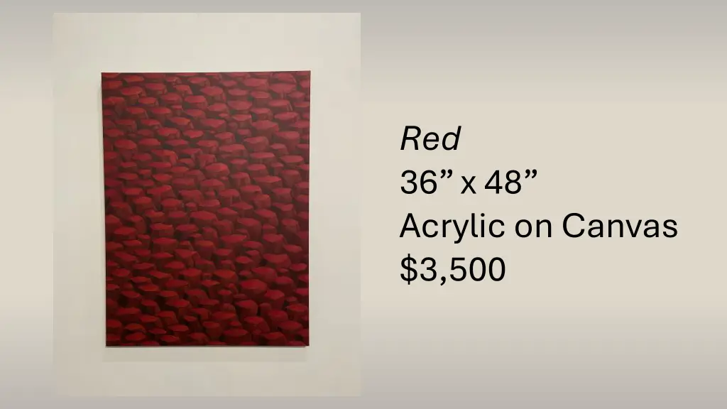 red 36 x 48 acrylic on canvas 3 500