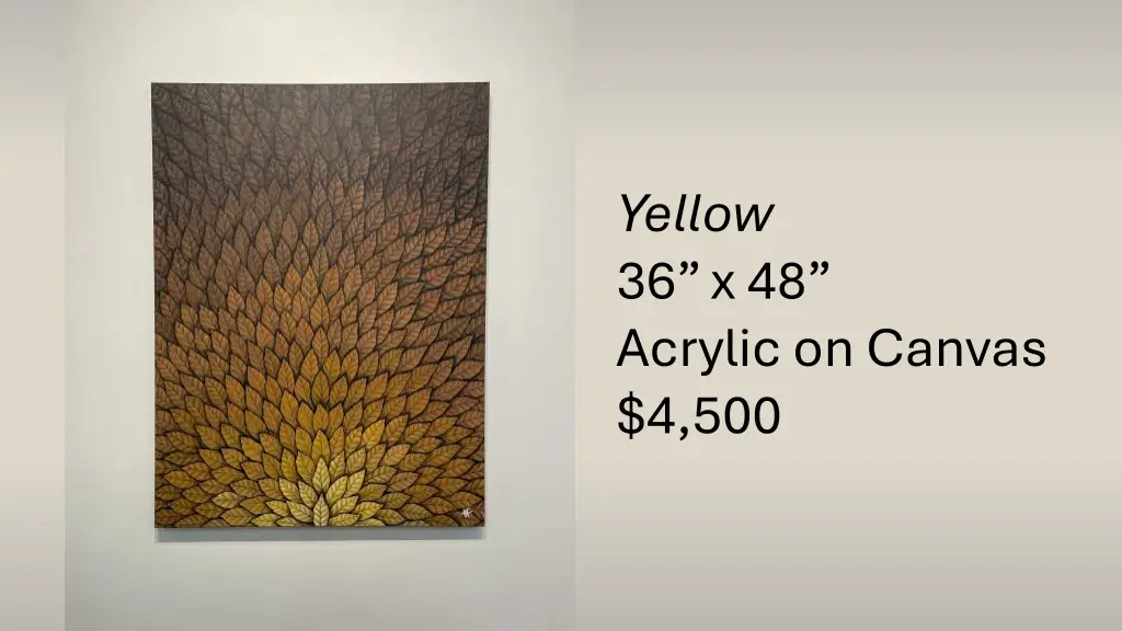 yellow 36 x 48 acrylic on canvas 4 500