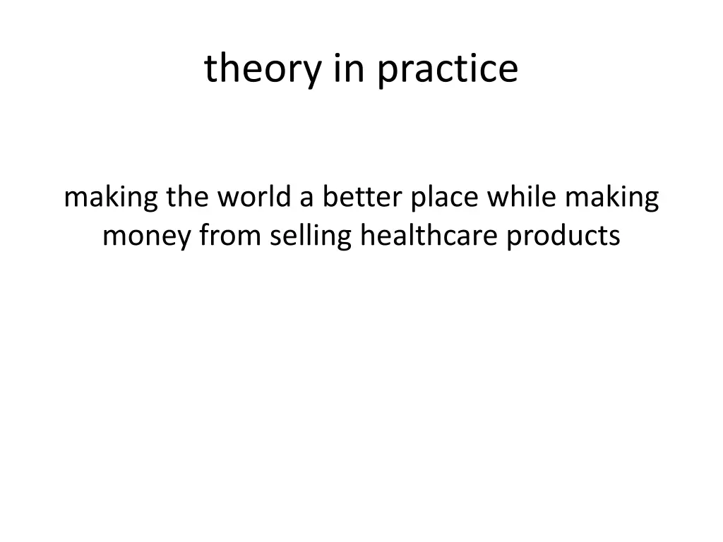 theory in practice 1