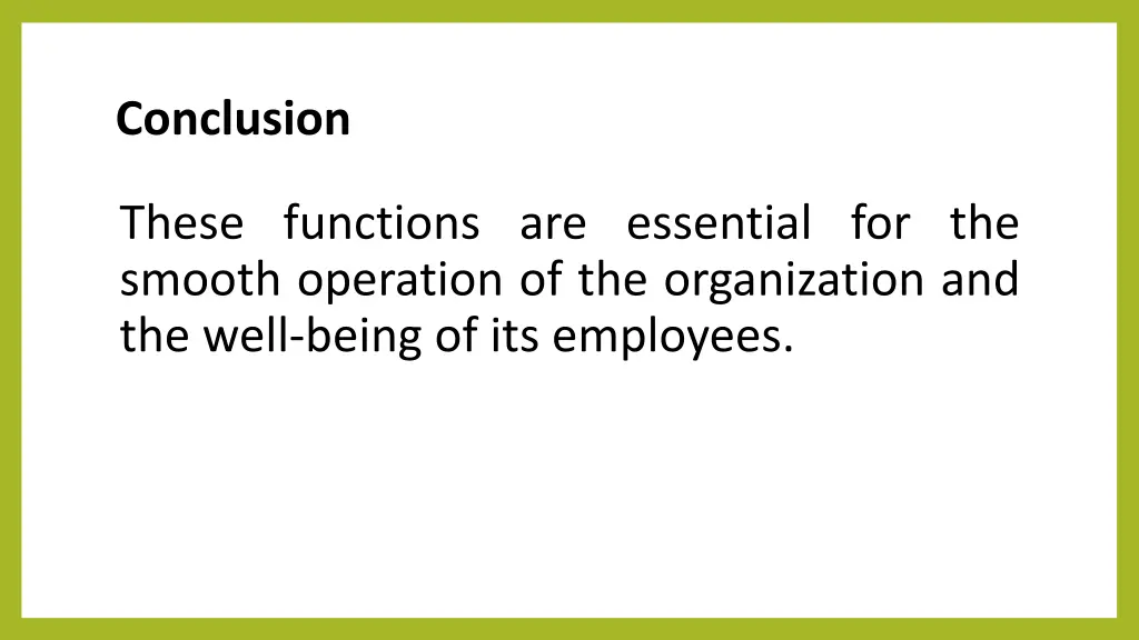 conclusion