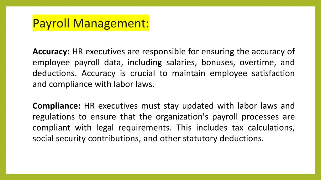 payroll management