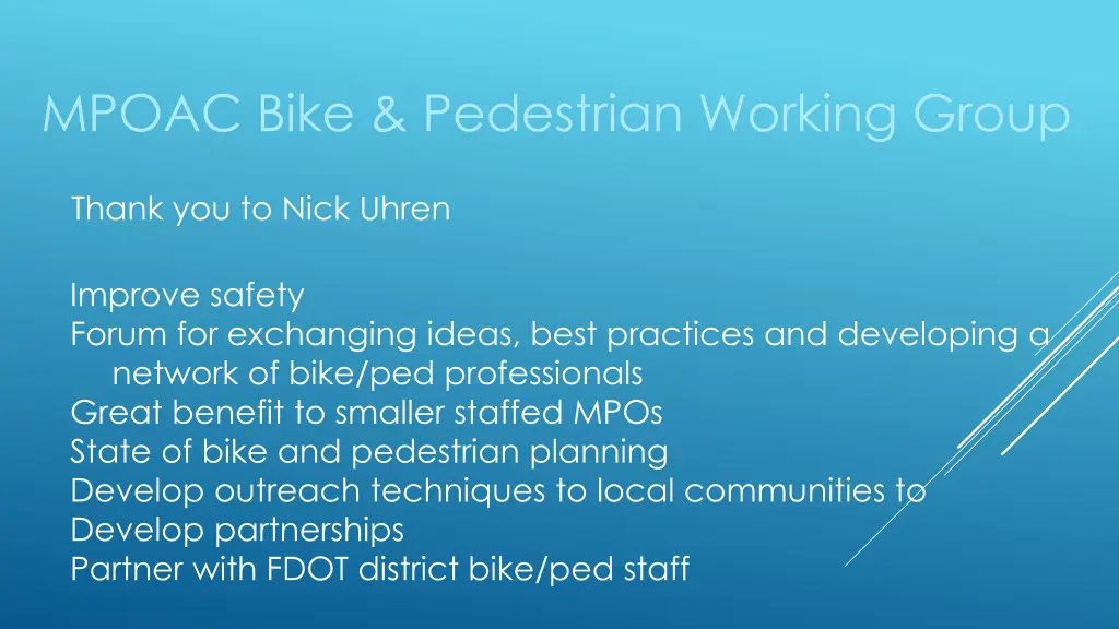 mpoac bike pedestrian working group